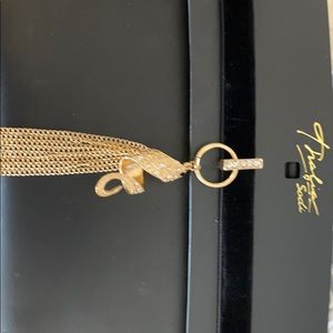 Black Velvet Choker with Goldtone Charm